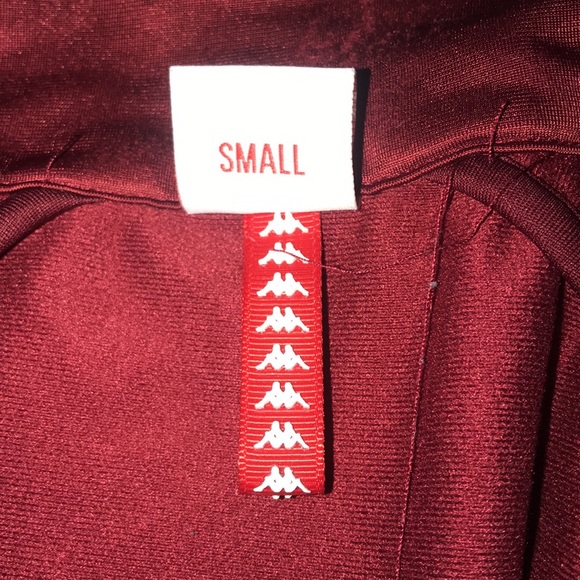 Burgundy red Kappa zip up sweater - Picture 7 of 7